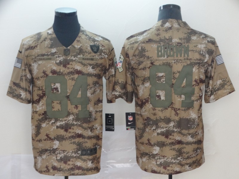 Men's Las Vegas Raiders Antonio Brown #84 Camouflage Jersey